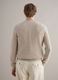Beige pure cotton crew neck sweater regular fit_3