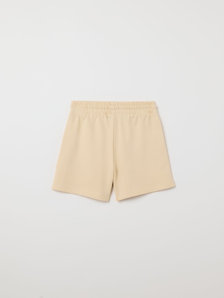 Beige Cotton Shorts OVS Kids_4