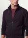 Black cotton-blend sweatshirt with crew neck and zip, regular fit_2