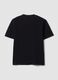 Black pure cotton crew-neck T-shirt with a relaxed fit_6