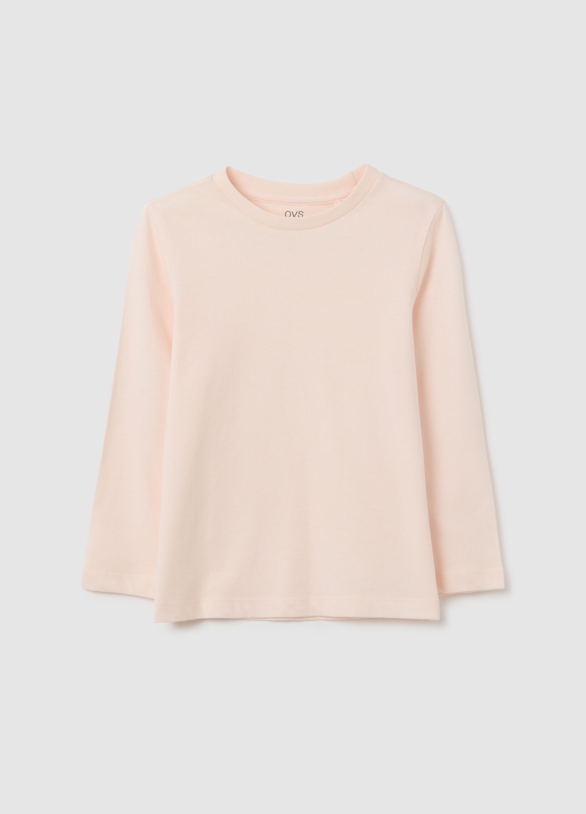 Girls' pink pure cotton regular fit sweater