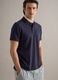 Short sleeve polo in pure blue cotton regular fit_0