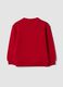 Red crew-neck sweatshirt in pure organic cotton_1