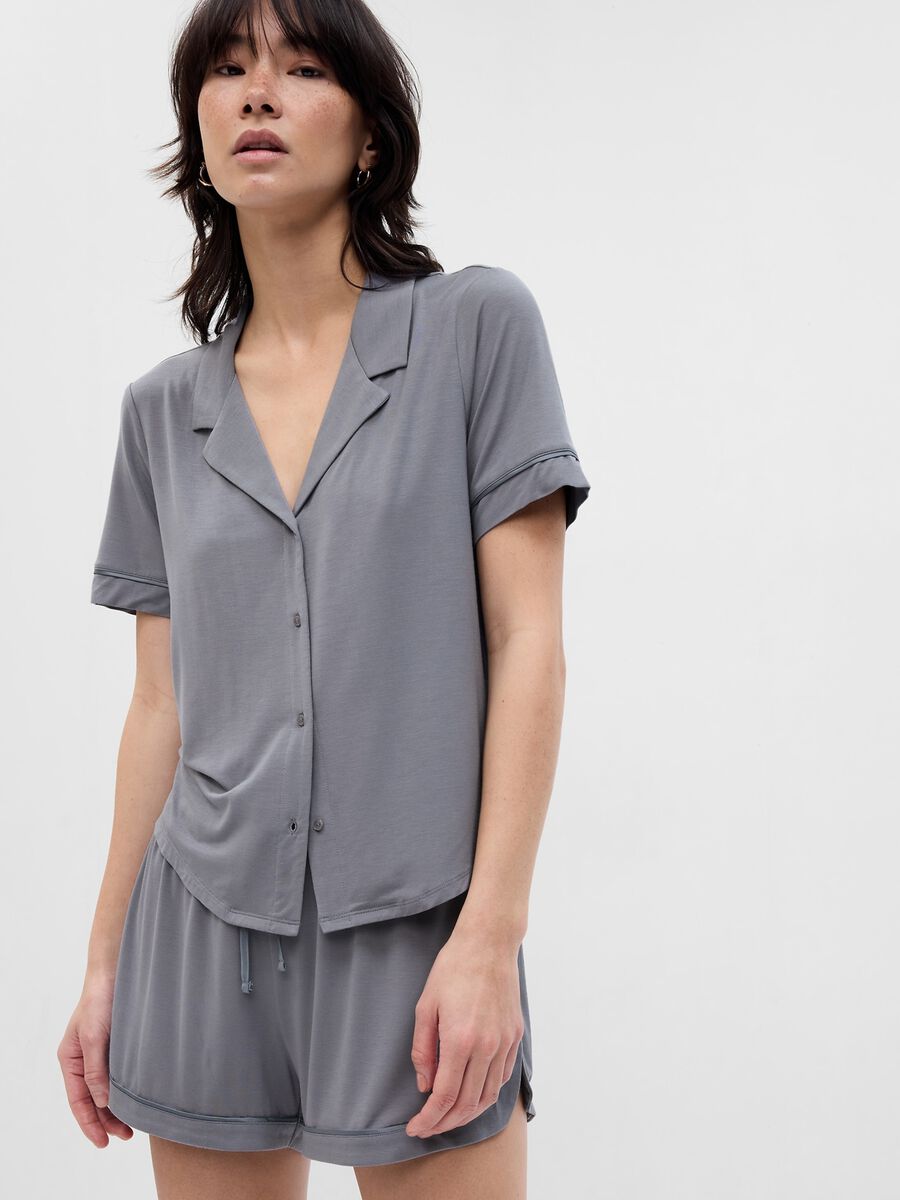 Shirt-style pyjama top_0