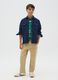 Boys' Beige Stretch Cotton Trousers - Relaxed Fit_0