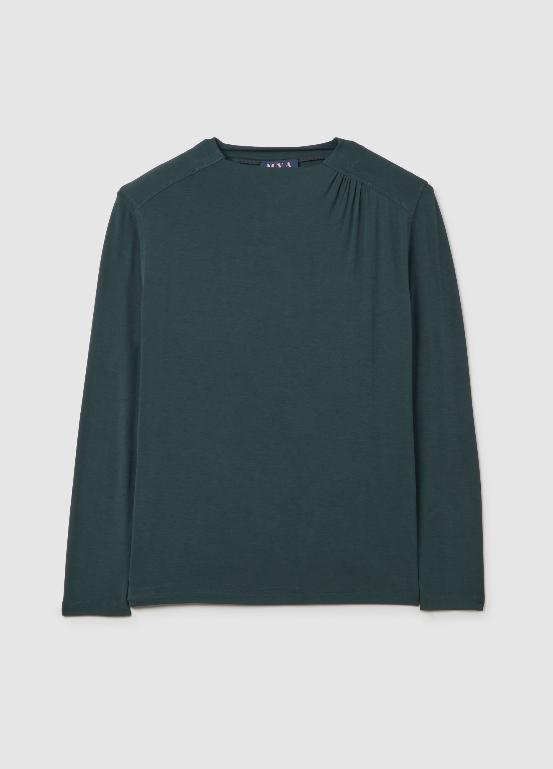 Black long sleeve top with a turtleneck