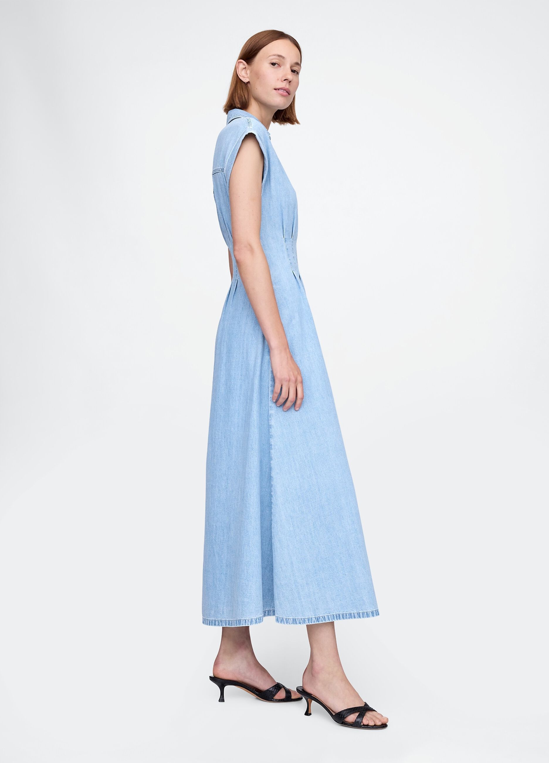 Long Cotton Denim Dress