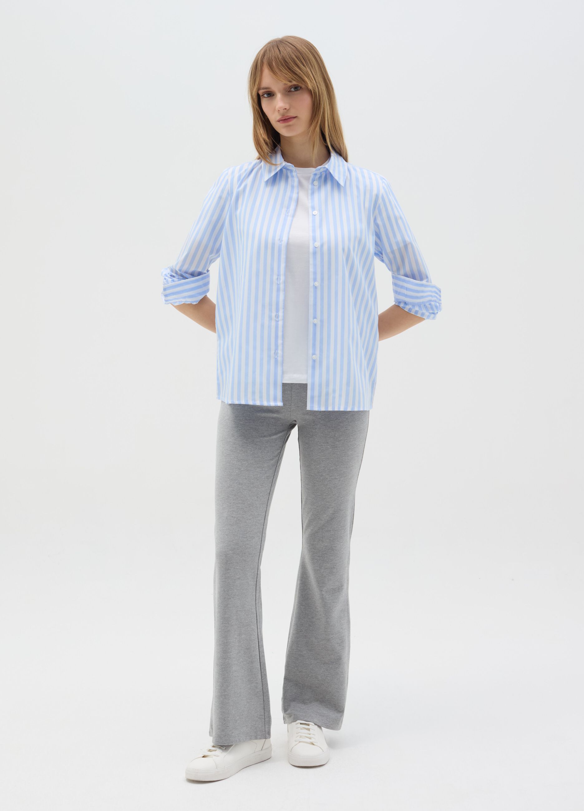 Shirt with striped pattern