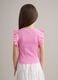 Girls&rsquo; pink stretch cotton vest top with ruffles_1