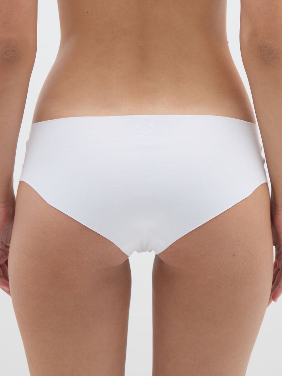 Slip in cotone elasticizzato bianco regular fit_2