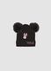 Cappello nero con pompon e ricamo Minnie_0