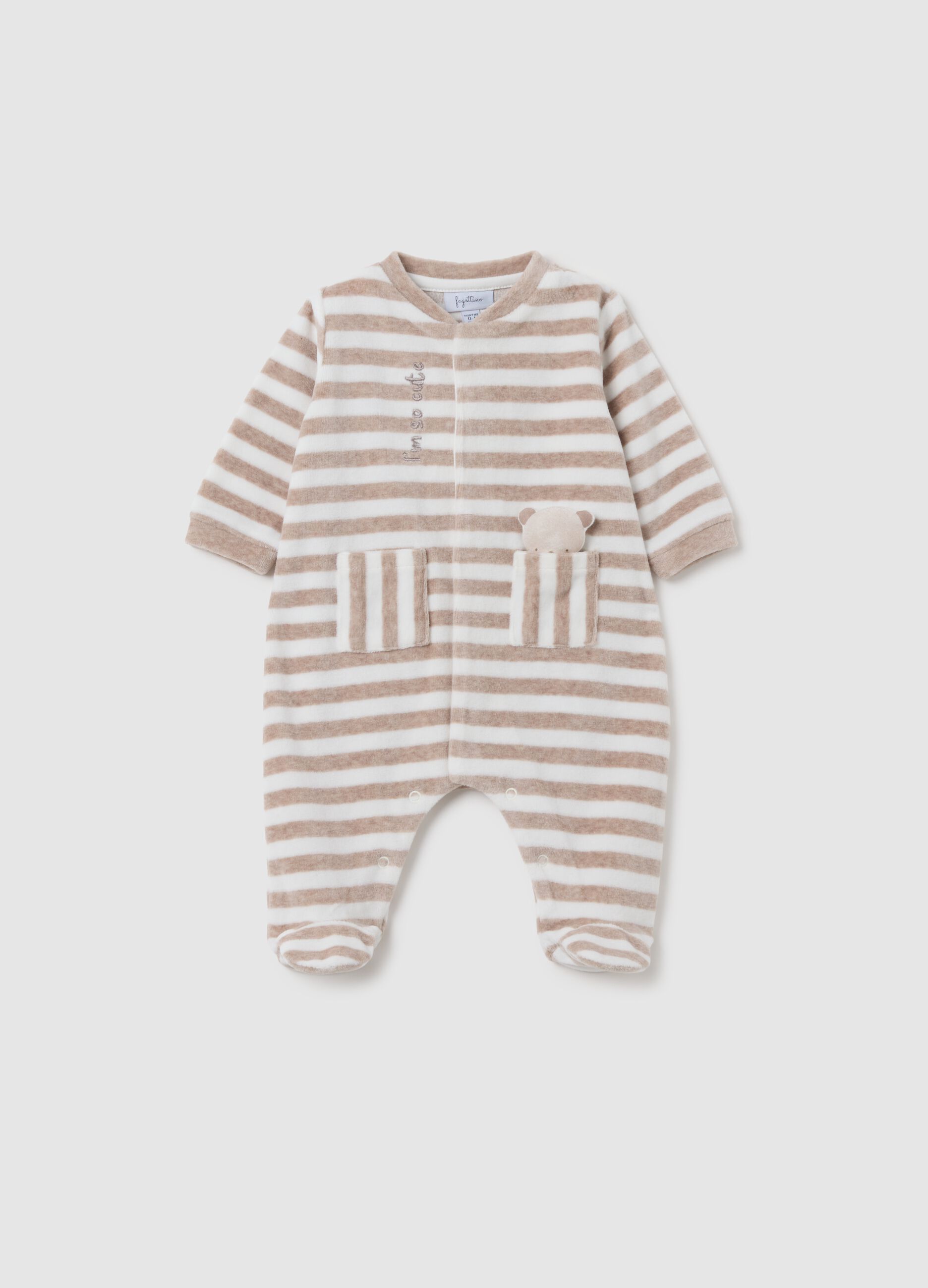 Newborn cotton jumpsuit with multicolour buttons