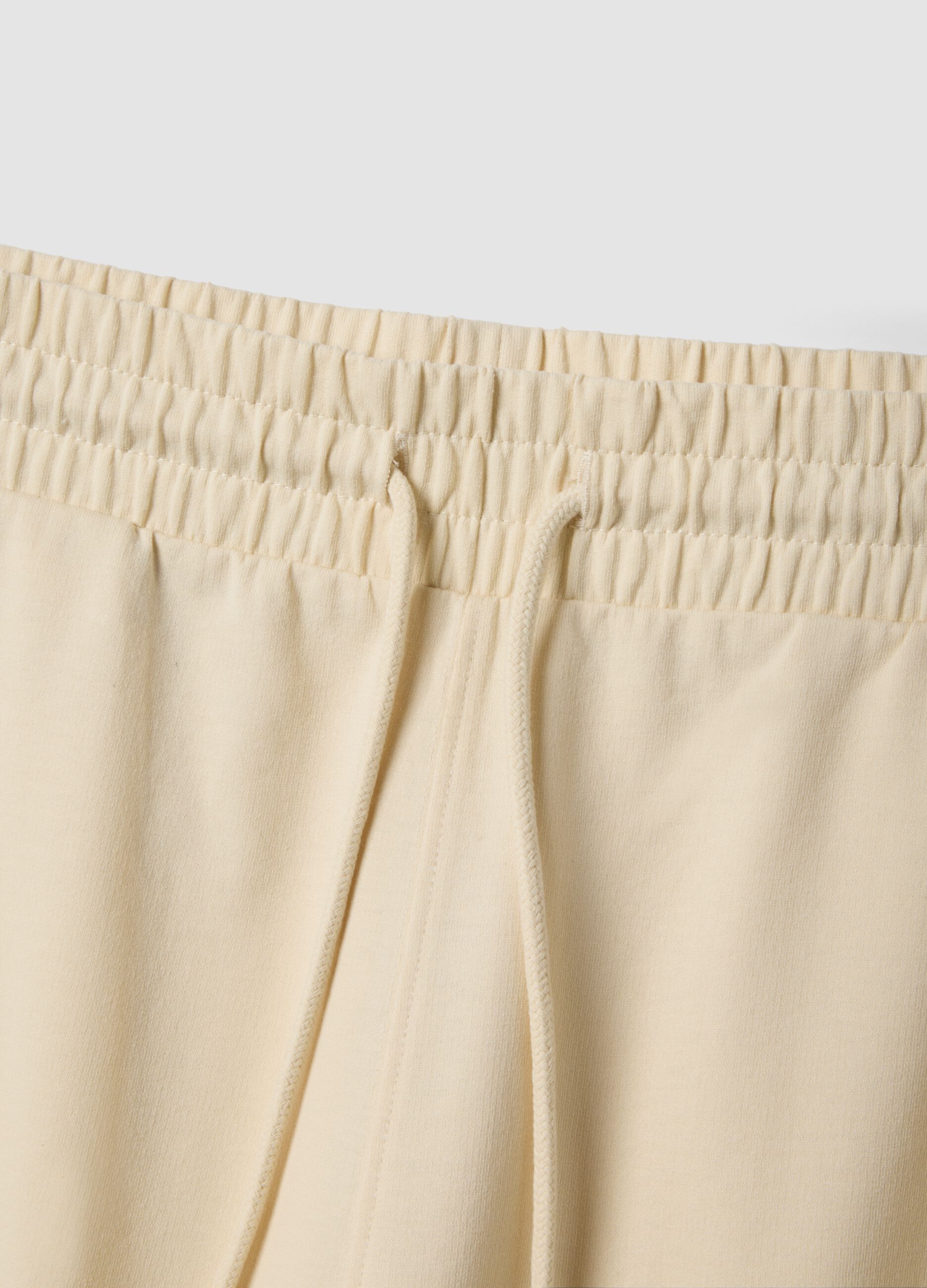 Bermuda in misto cotone beige regular fit