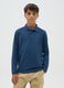 Boys' blue pure cotton polo regular fit_0
