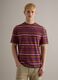 Multicolour striped pure cotton relaxed fit T-shirt_0