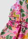 Multicoloured pure cotton dress with floral print_2