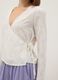 White V-neck pure viscose top regular fit_3
