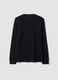 Black pure cotton V-neck T-shirt, regular fit_2