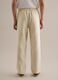 White pure linen trousers with regular fit_2