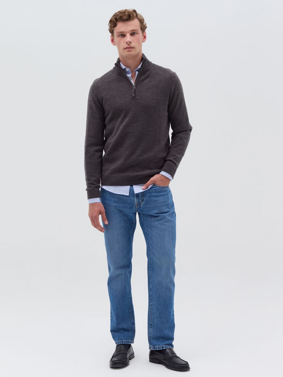 Pullover with half-zip neckline_1