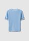 Girl's slim fit striped light blue t-shirt_4