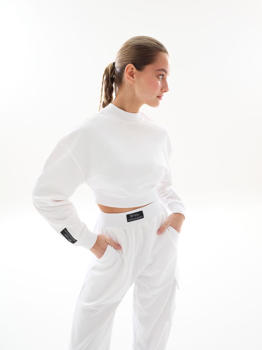 Crop Sweatshirt White_2