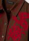 Brown pure cotton shacket with contrasting embroidery, regular fit_5