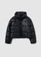 Girls' Regular Fit Black Padded Jacket with Zip_0