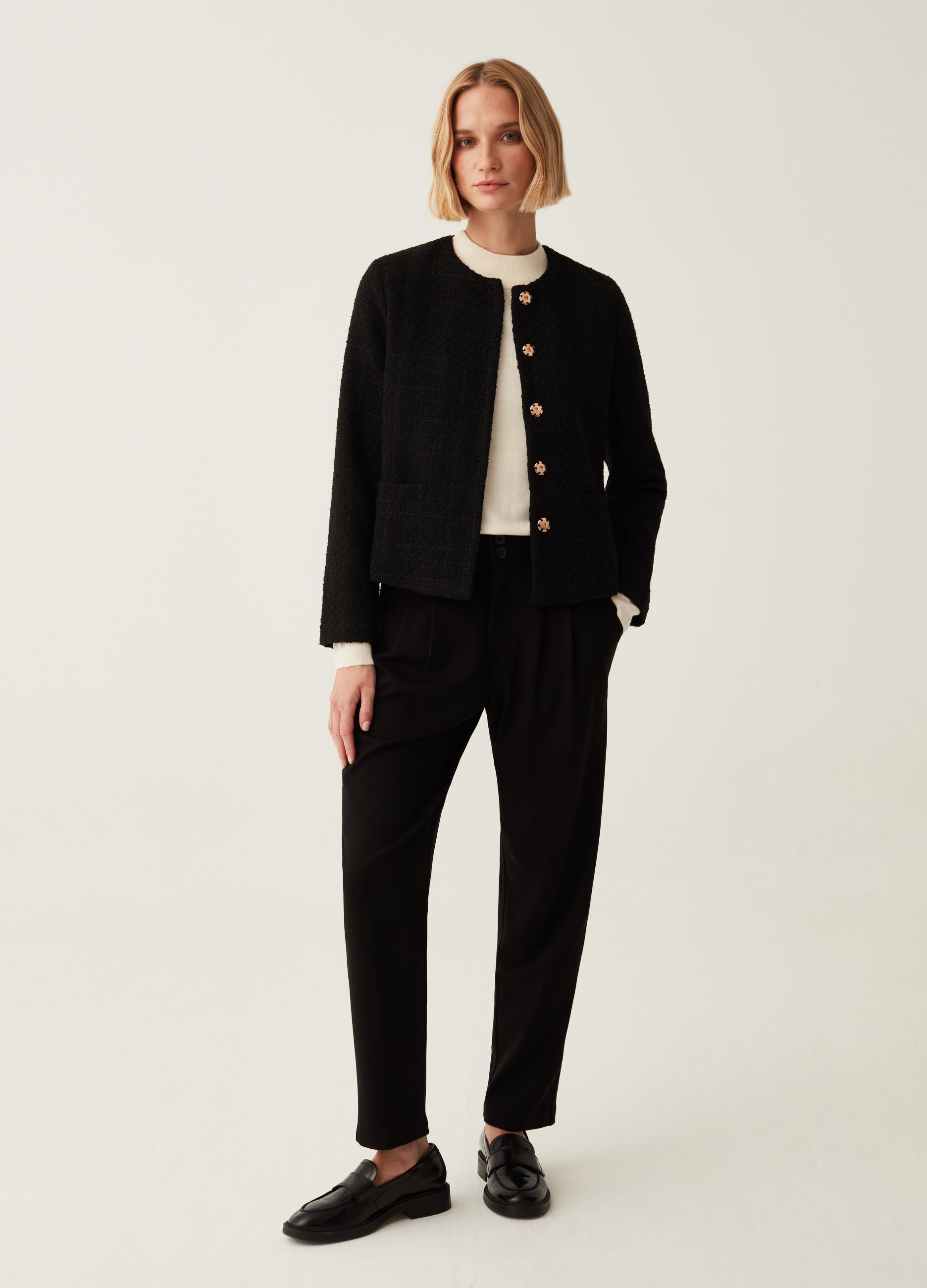 Giacca corta in tweed_0
