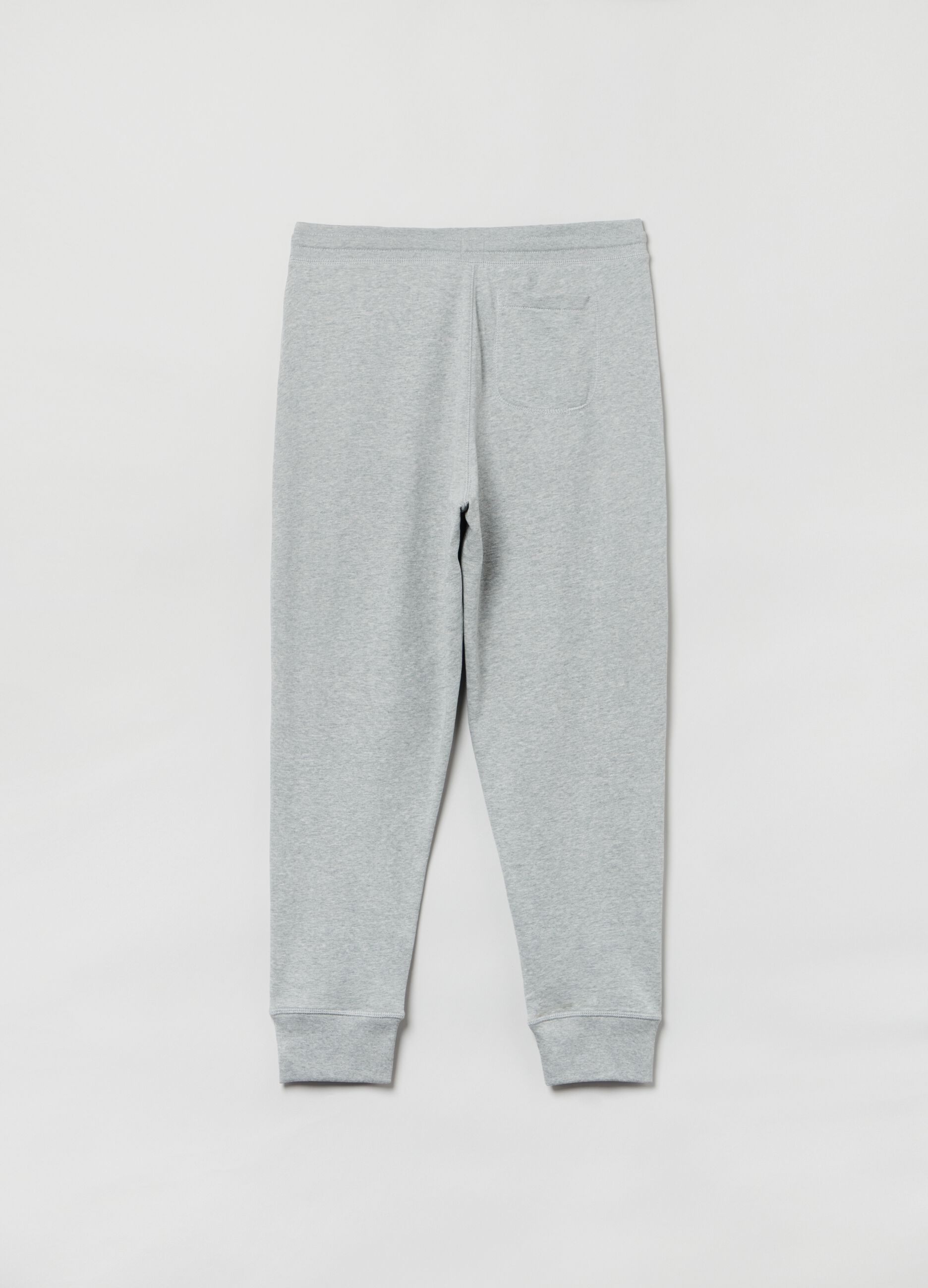 Fleece joggers with logo embroidery