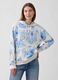 Regular Fit Cotton Blend Sweatshirt with Logo and Floral Pattern_0