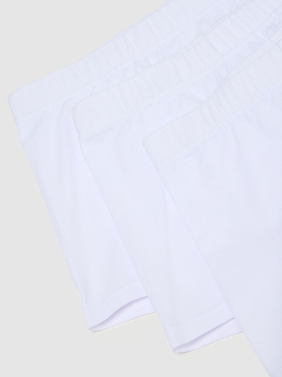 Tripack di boxer in cotone elasticizzato bianco regular fit_1