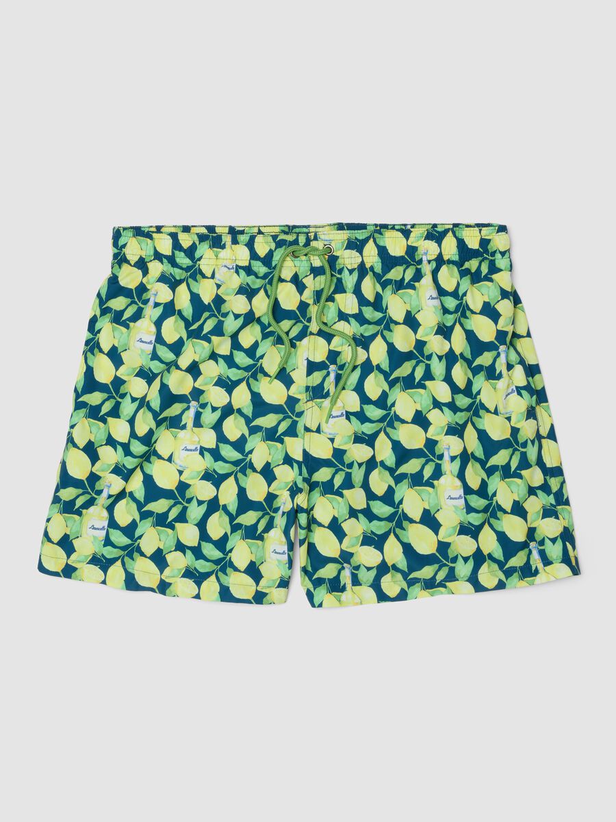 Costume boxer blu con stampa Limoncello_0