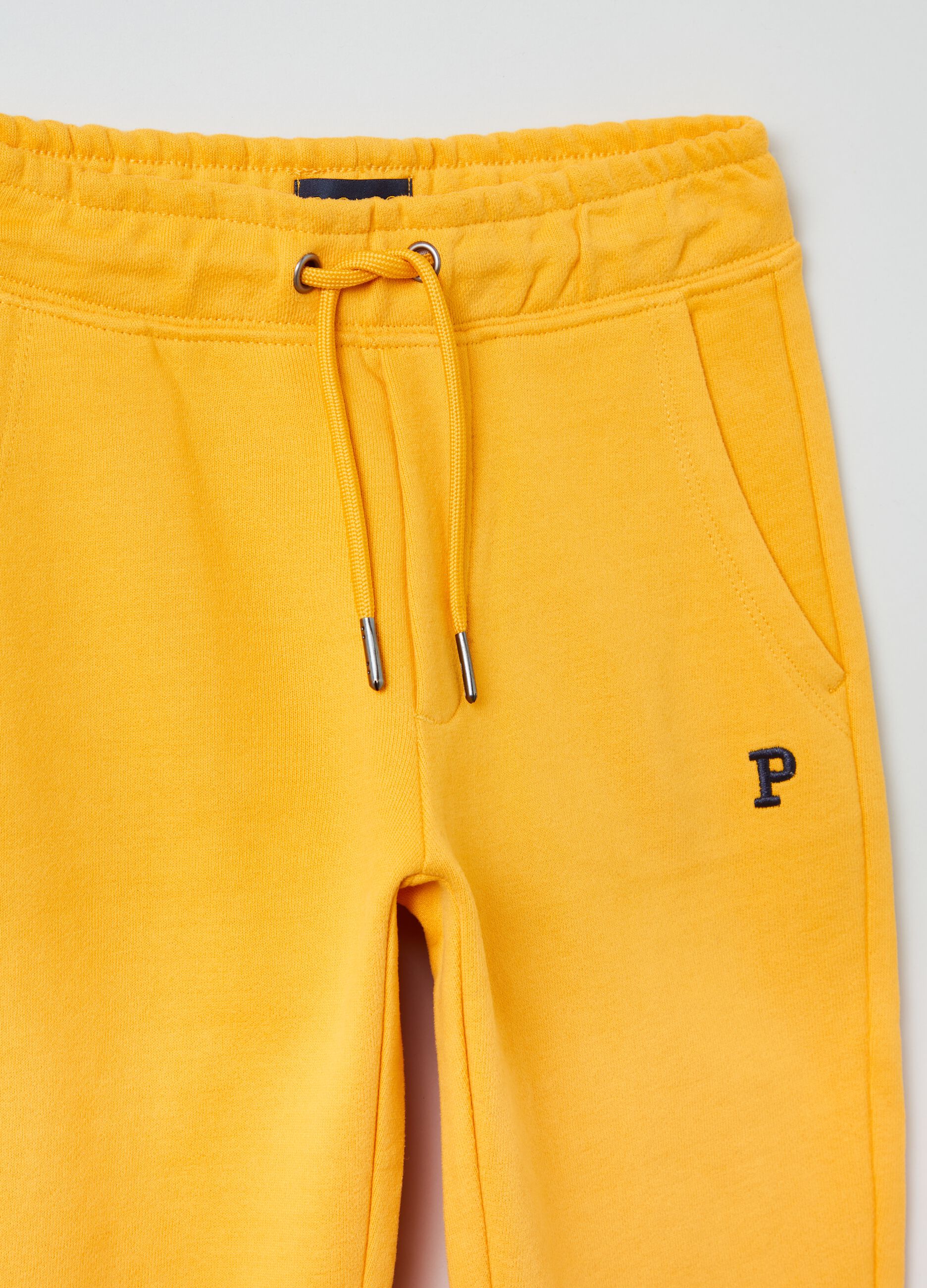 Joggers in felpa con coulisse e ricamo _2