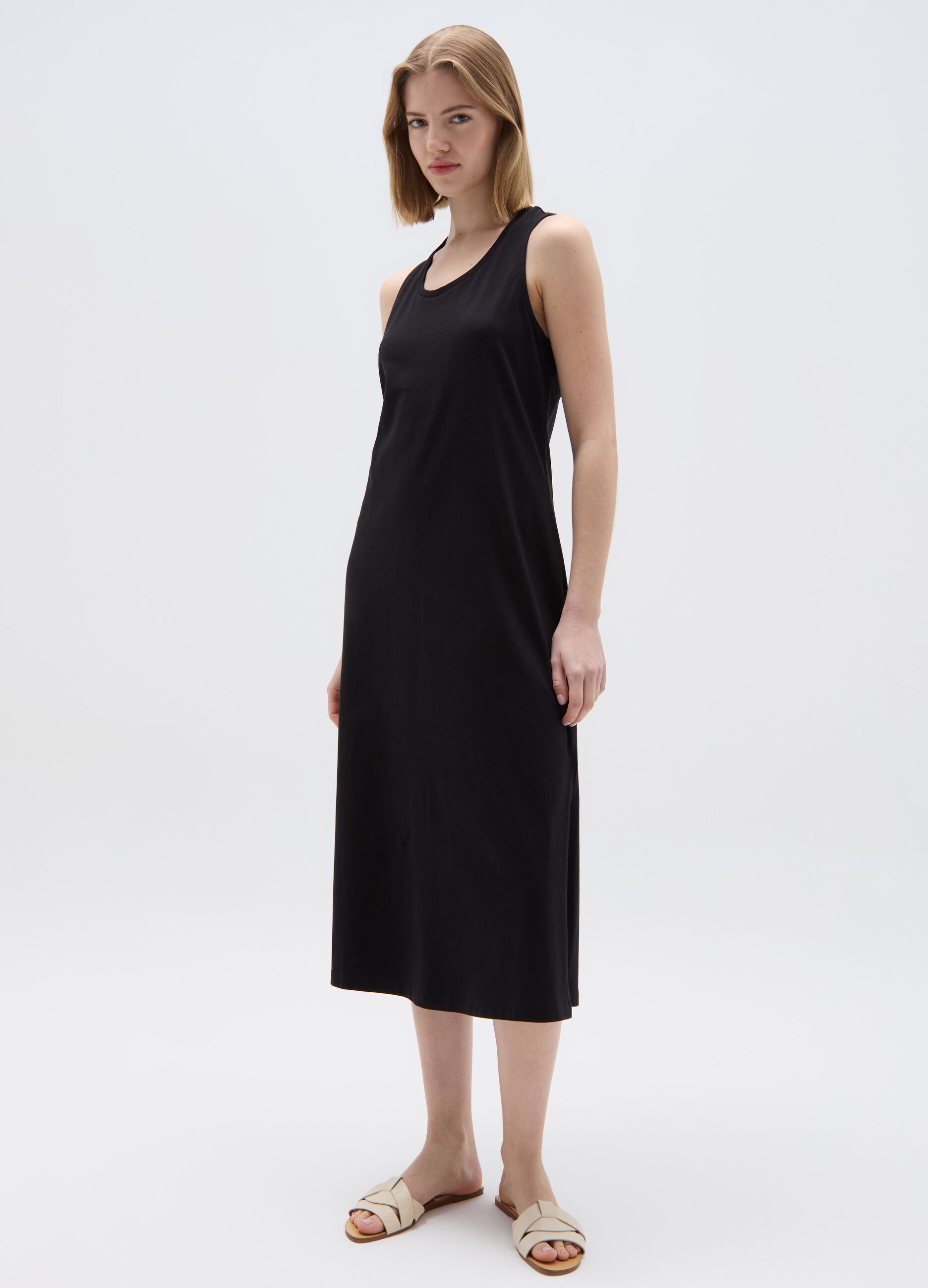 Essential long dress with splits