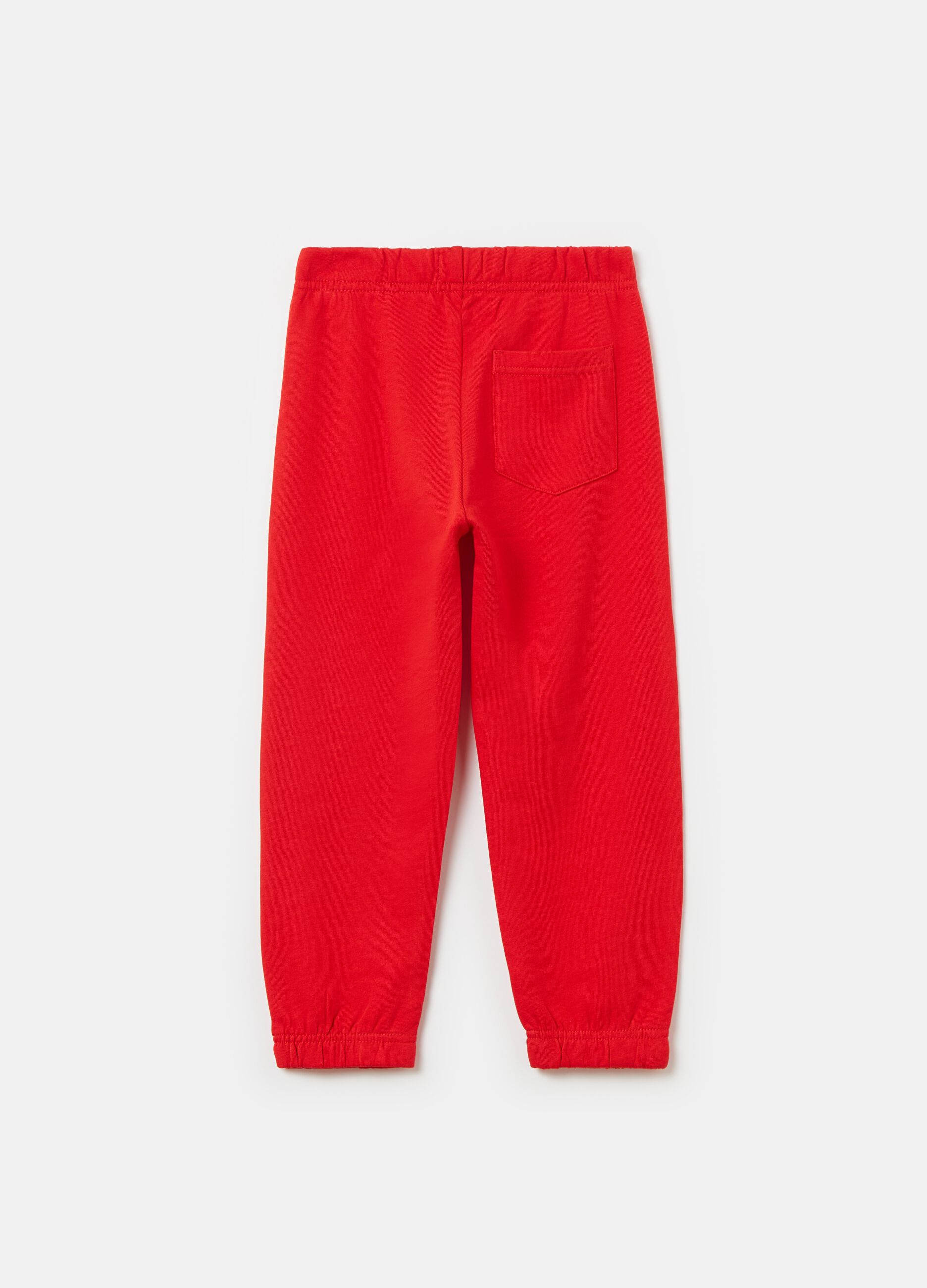 Fleece joggers with elasticated edging