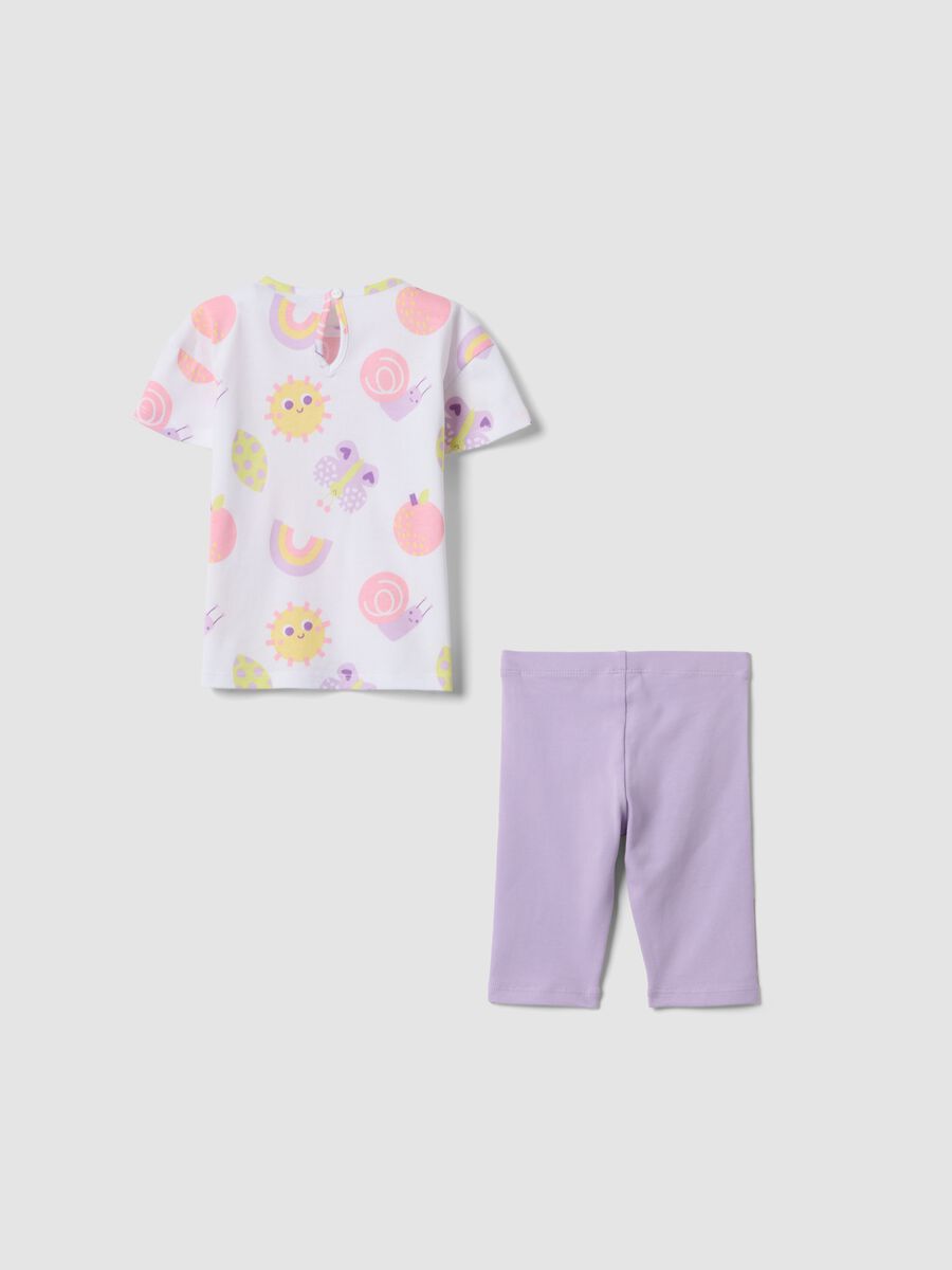 Girls' regular fit multicolour pure cotton outfit_1