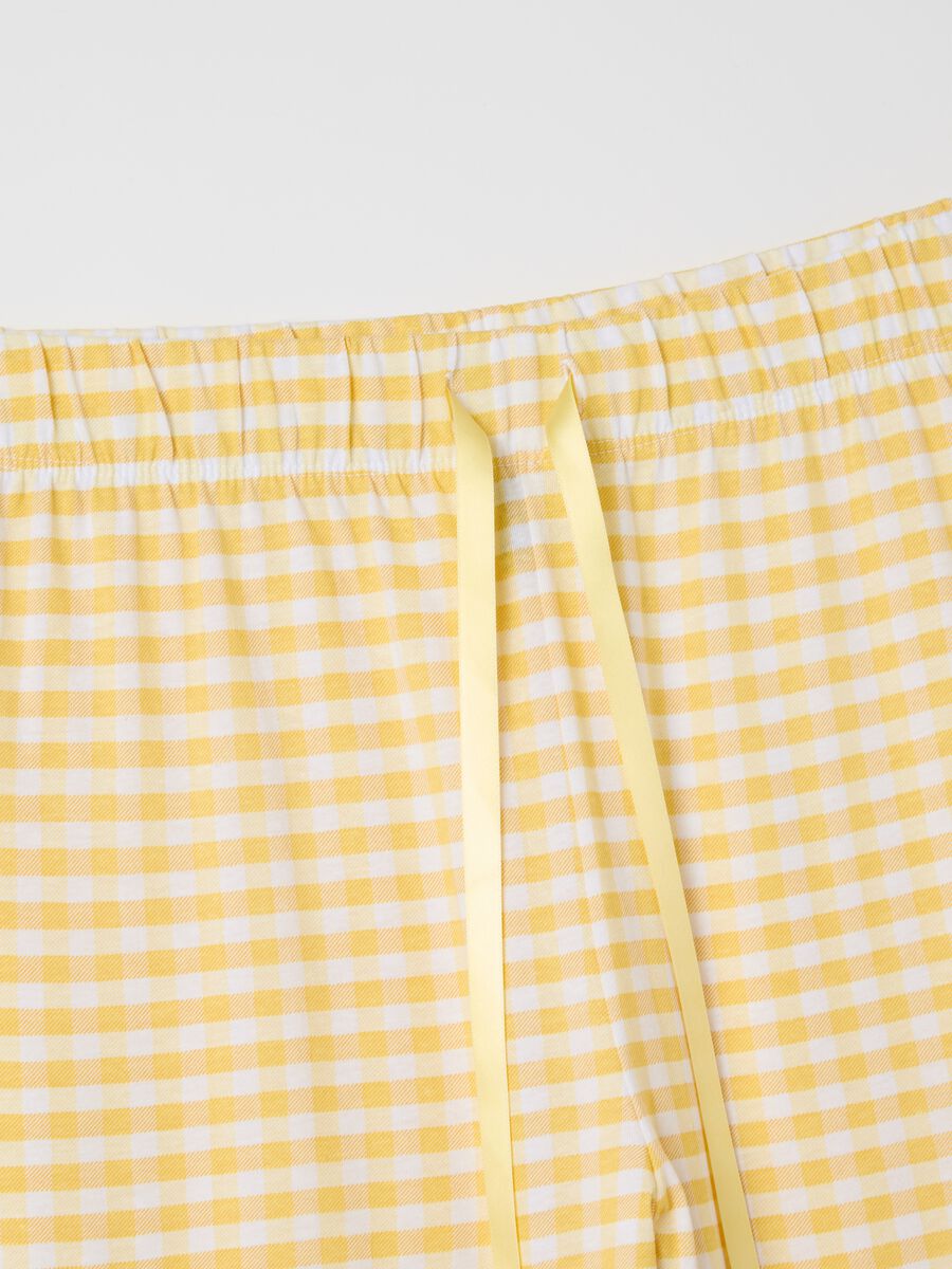 Gingham pyjama trousers with drawstring_5