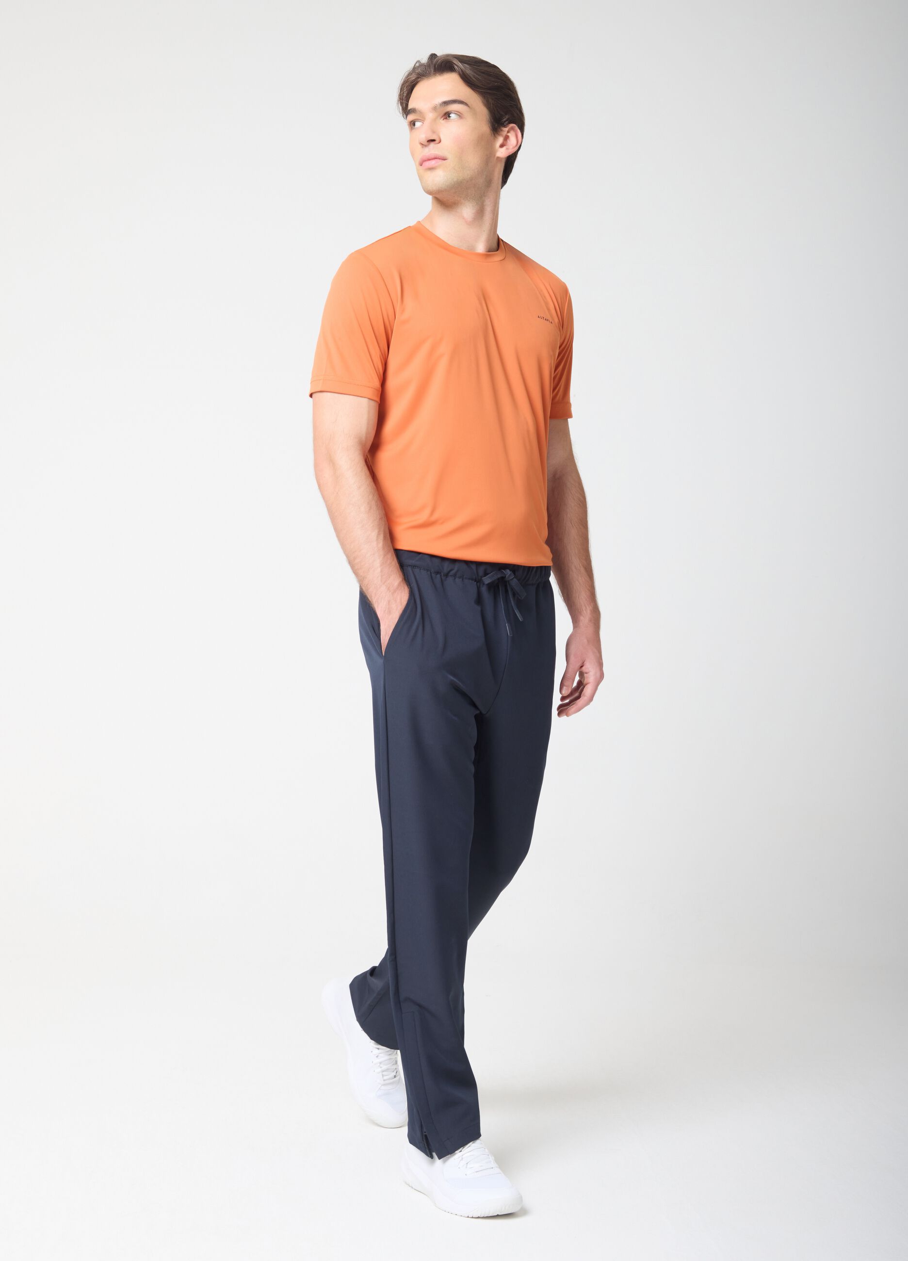 Technical Fabric T-shirt with Contrast Trims ALTAVIA COURT