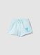 Girls' blue cotton-blend shorts regular fit with heart_0