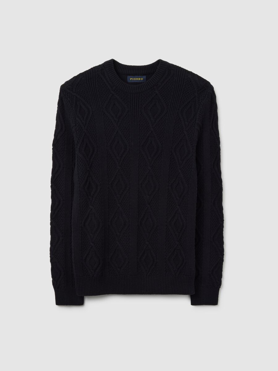 Black pure cotton sweater regular fit_4