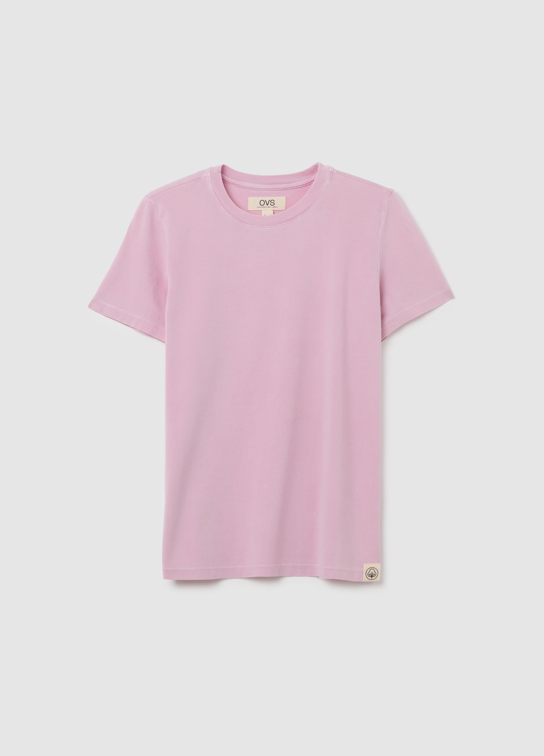 Women’s pink regular-fit T-shirt in 100% cotton