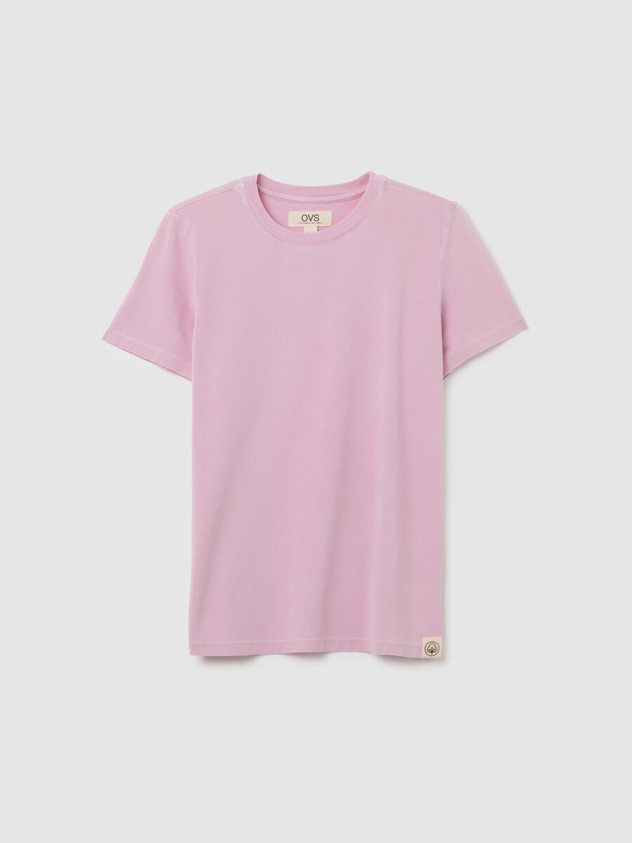 Women’s pink regular-fit T-shirt in 100% cotton_4