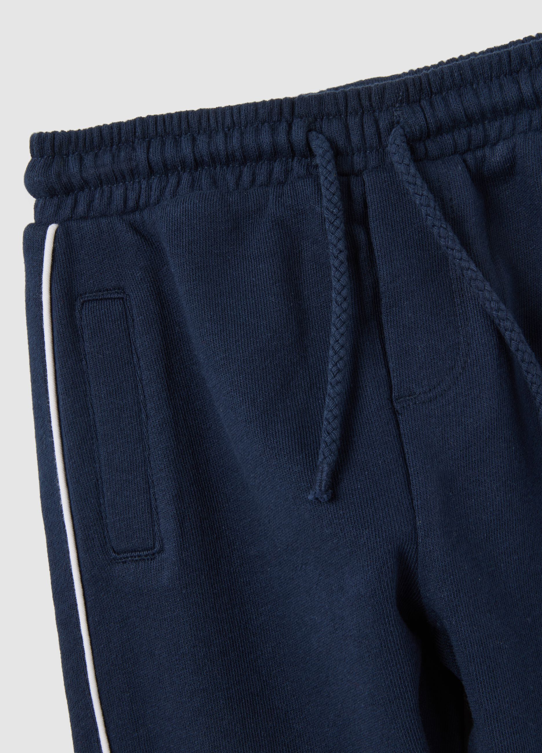 Children's blue cotton joggers regular fit