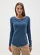 Long-sleeve blue maternity T-shirt with stretch fabric_1
