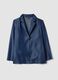 Blue regular fit lyocell blazer_5