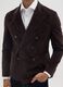 Brown blazer in cotton blend and slim fit corduroy_4