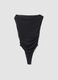 Black stretch-fabric bodysuit with boat neckline_2