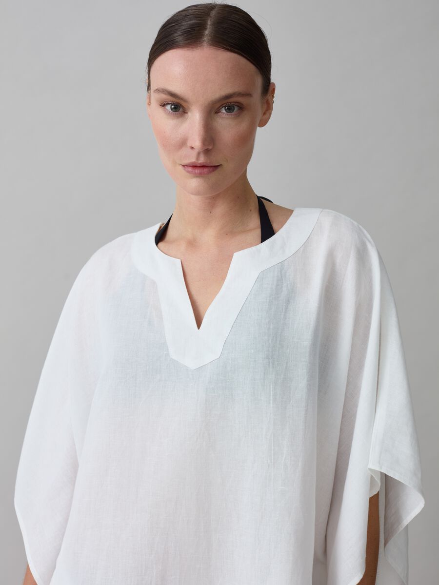 Beach cover-up poncho with pockets_1
