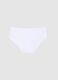 Girls' White Stretch Cotton Briefs_0